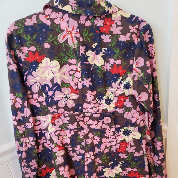 Bright Neutral Floral Car Coat - Picture 3 of 5